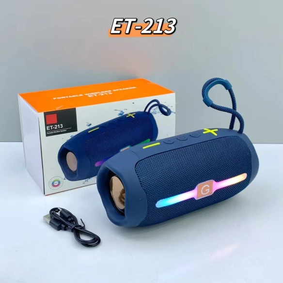 ET-213 Portable Wireless Bluetooth Speaker with RGB LED Light