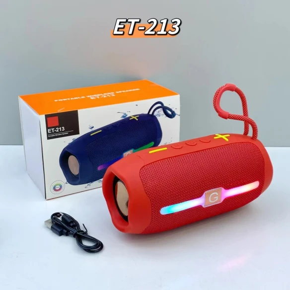 ET-213 Portable Wireless Bluetooth Speaker with RGB LED Light